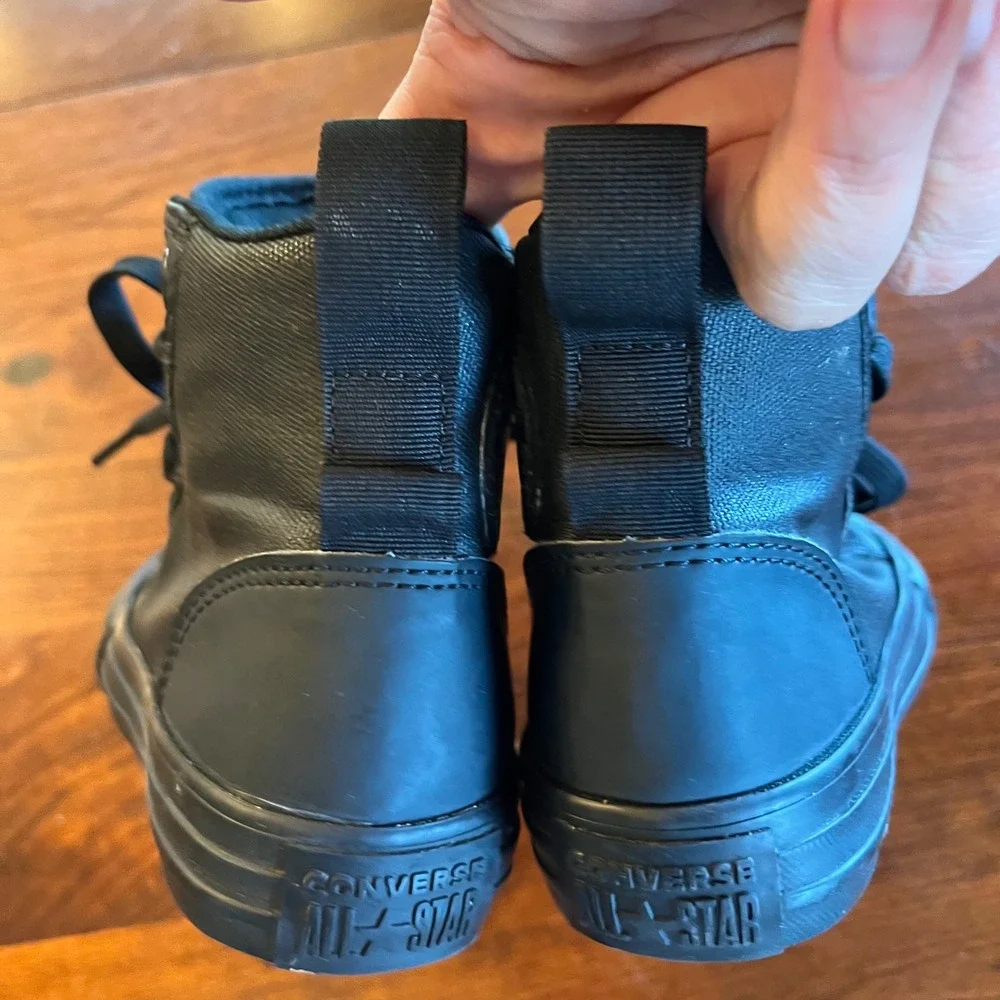 Converse Chuck Taylor All Star Street High Top Kids Shoes Triple Black sz 11